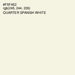 #F5F4E2 - Quarter Spanish White Color Image